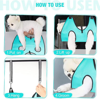 ATESON Dog Grooming Hammock - Upgrade Pet Grooming Harness for Nail Trimming (L 50lb), Dog Sling for Nail Clipping, Dog Hanging Holder Hanger for Cutting Nail with Nail Clippers