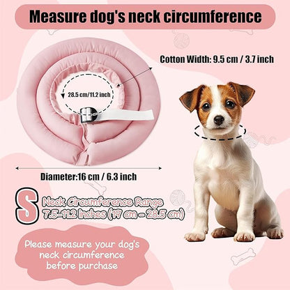 Soft Dog Cone Collar - Adjustable Recovery Cone for Small Dogs After Surgery to Stop Licking, Waterproof Elizabethan Protective Neck Donut Collar Alternative for Pet Cat Puppy (Pink, S)