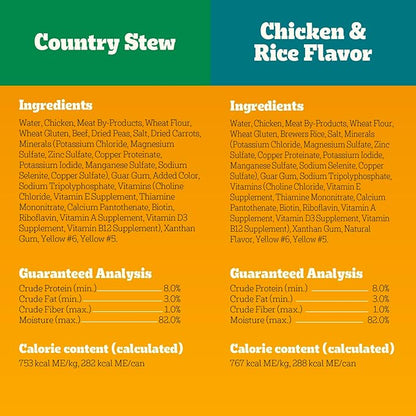 Pedigree Wet Dog Food, Choice Cuts Adult Canned Dog Food, Country Stew & Chicken and Rice Multipack, 13.2 oz. Cans, 24 Count