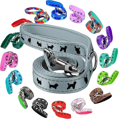 EcoBark Dog Leash - Soft & Reflective Comfort Leash with Padded Handle - Safe, Strong, & Durable for Small, Medium or Large Dogs (Gray)