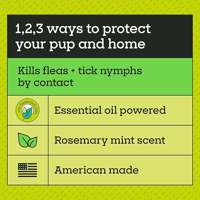 Pet Life Unlimited Flea & Tick Spray for Home, 16 oz, Plant-Based Indoor Prevention and Treatment for Dogs, Kill & Repel Fleas, Ticks & Eggs, Protection for Carpet, Furniture & Bedding