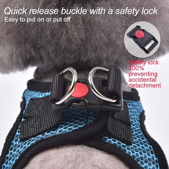 Dog Harness Step-in Breathable Puppy Cat Dog Vest Harnesses for Small Medium Dogs