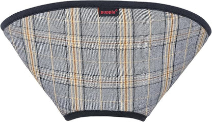 Puppia Dandy Cone Collar for Dogs After Surgery Fashionable Comfortable Pet Recovery Collar Elizabethan Dog Collar, Black, Small