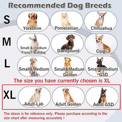 Hard & Heavy Plastic Dog Cone Collar Alternative for Extra Large Dogs (Adult Lab Golden GSD), Adjustable Elizabethan Protective Cone for Healing, Comfortable Recovery Collar Cone of Shame Anti-Lick