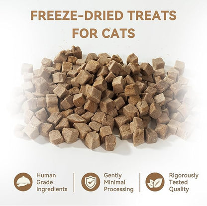 Freeze Dried Beef Liver Treats for Dogs & Cats, Organ Meat, Single Ingredient Food Toppers & Training Snacks, 2 oz