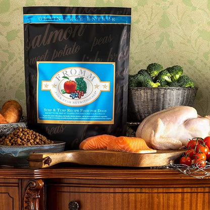 Fromm Four-Star Nutritionals Surf & Turf Dog Food - Premium Dry Dog Food - Salmon Recipe - 4 lb