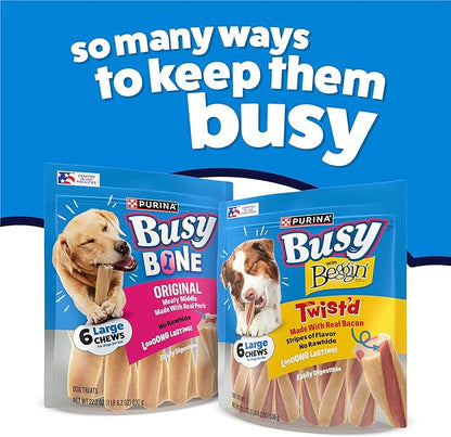 Purina Busy with Beggin’ Twist’d Adult Dog Chew Bone Treats - 6 ct. Pouch
