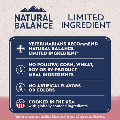 Natural Balance Limited Ingredient Adult Dry Dog Food with Healthy Grains, Salmon & Brown Rice Recipe, 12 Pound (Pack of 1)