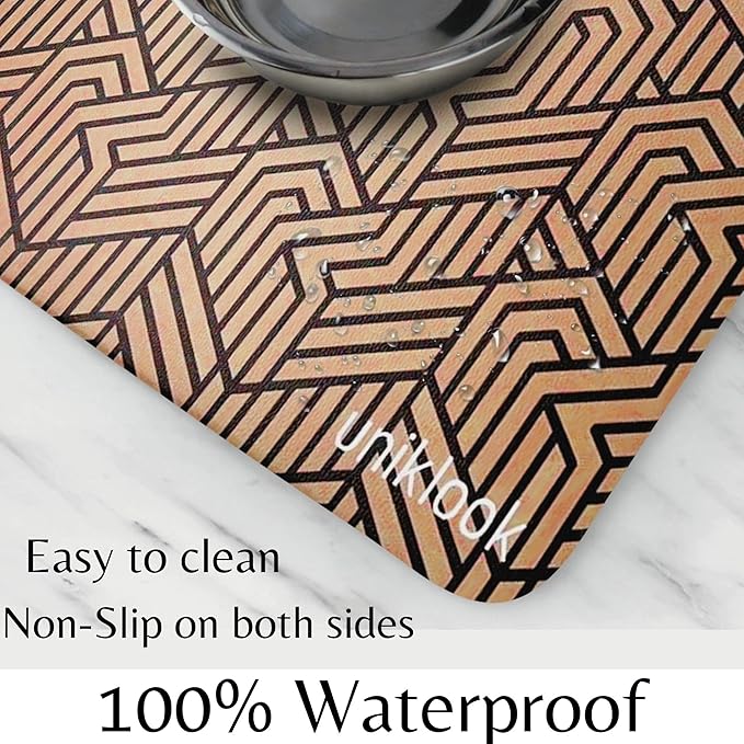 Dog Food Mat - Dog Bowl Mat - Pet Food Mat - Dog Mat for Food and Water - Dog Feeding Mat - Dog Water Bowl Mat - Waterproof Dog Water Mat - UnikLook