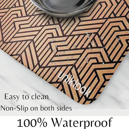 Dog Food Mat - Dog Bowl Mat - Pet Food Mat - Dog Mat for Food and Water - Dog Feeding Mat - Dog Water Bowl Mat - Waterproof Dog Water Mat - UnikLook