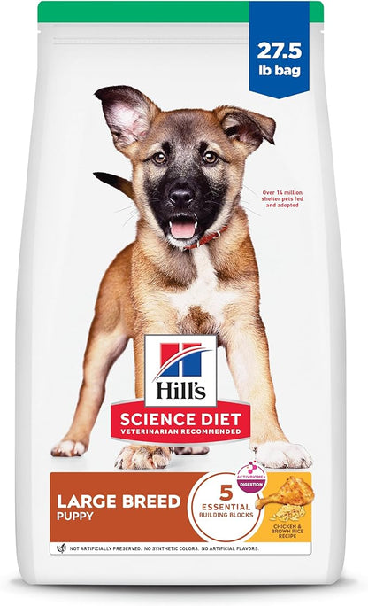 Hill's Science Diet Puppy Large Breed Dry Dog Food, Chicken & Brown Rice, 27.5 lb. Bag