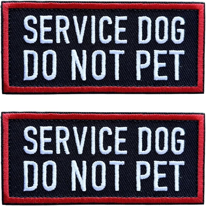 Service Dog Patches Removable Tactical Hook Loop Harness Embroidered in Training Patch Do Not Pet Working Dog Patch for Vest Harnesses Collars Leashes
