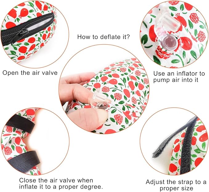 Protective Inflatable Collar for Dogs and Cats - Soft Pet Recovery Collar Does Not Block Vision, Prevents Pets from Touching Stitches, Wounds and Rashes (Floral - 1, Neck 18" - 20")