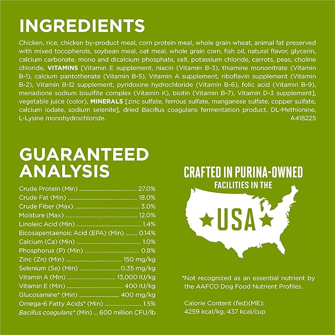 Purina ONE Plus Whole Body Support with Chicken Dry Dog Food - 16.5 lb. Bag