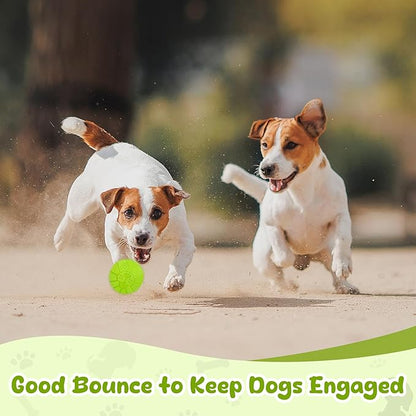 Indestructible Squeaky Dog Balls for Aggressive Chewers, Interactive Dog Toys to Keep Them Busy, Dog Chew Toys for Aggressive Chewers, Rubber Squeaky Balls for Dogs to Relieves Anxiety