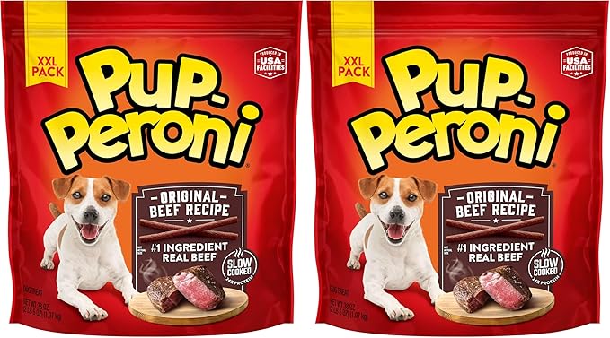 Pup-Peroni Dog Treats, Original Beef Flavor, 38 Ounce, Made with Real Beef (Pack of 2)