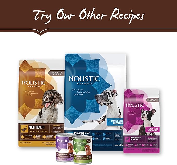 Holistic Select Natural Dry Dog Food, Anchovy & Sardine and Salmon Meal Recipe, 30-Pound Bag