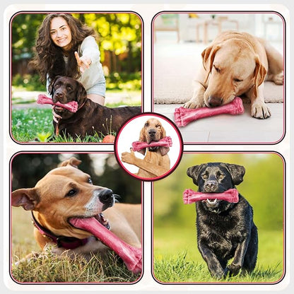 Dog Toys for Aggressive Chewers, Indestructible Dog Bones for Aggressive Chewers, Tough Dog Chew Toy for Heavy Duty Dogs, Big Dog Teething Toys with Durable Nylon for Large/Medium Breed Puppies