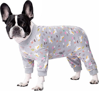 Dog Surgery Recovery Suit, Dog Onesie for Surgery Female Male Dogs, Dogs Pajamas Long Sleeve, Small Dogs Onesie, Abdominal Wound Bandages Surgical Suit, Cat Recovery Suit for Shedding Skin Disease