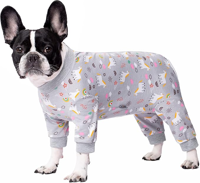 Dog Surgery Recovery Suit, Long Sleeve Onesie for Small Dogs, X-Large, Horse, Polycotton