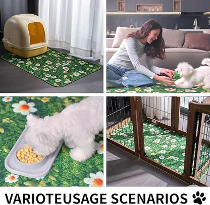 Washable Pee Pads for Dogs, Reusable Puppy Potty Training Pads, Ultra-Absorbent Thick Waterproof Leak-Proof Non-Slip Pads & Mat for Crate, Playpen, Floor, Whelping & Housebreaking , 2 Pack 36"x48"