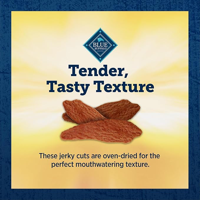 Blue Buffalo True Chews Premium Jerky Cuts Dog Treats with Natural Ingredients Chicken (Pack of 2)