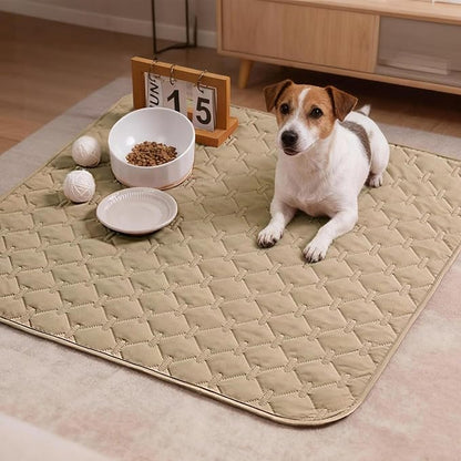 gogobunny 3X Stronger Waterproof Pet Blanket, Scratch Proof Furniture Protector for Dogs Cats, Reversible Cover 30x30 Inch, Dark Beige