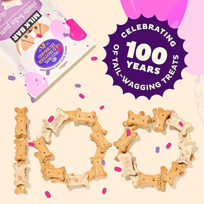 Wellness Old Mother Hubbard Milk Bar P'Nutty B-Day Party Dog Biscuits, Natural Treats, Peanut Butter Flavor with Birthday Icing, 10 oz Bag