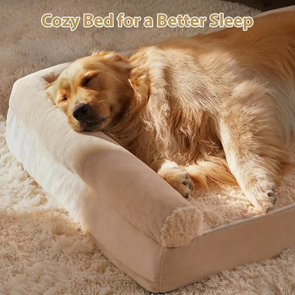 BFPETHOME Dog Beds for Large Dogs, Orthopedic Dog Bed for Medium Large Dogs,Big Waterproof Couch Pet Bed with Removable Washable Cover
