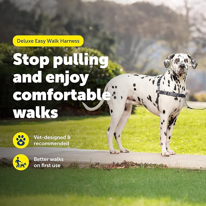 PetSafe Easy Walk Deluxe Dog Harness, No Pull Dog Harness – Perfect for Leash & Harness Training – Stops Pets from Pulling and Choking on Walks – Large, Steel