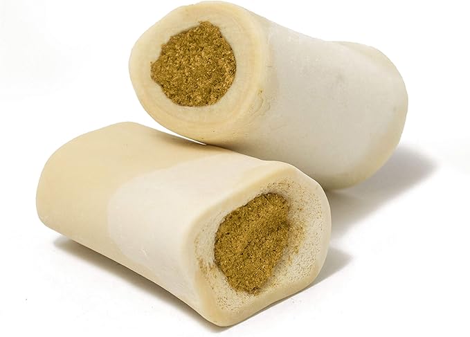 Cadet Stuffed Shin Bone - Highly Digestible, High Protein, Long-Lasting Dog Chew Bone for Aggressive Chewers, Supports Dental Health, Cheese Flavor, Large (1 Count) (Pack of 4)