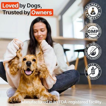 Dog Allergy Chews – Dog Allergy Relief, Itch Relief for Dogs – Anti Itch, Allergies & Immune Chews for Dogs with Omega 3 Fish Oil, Colostrum & Probiotics – 170 Count, Made in USA