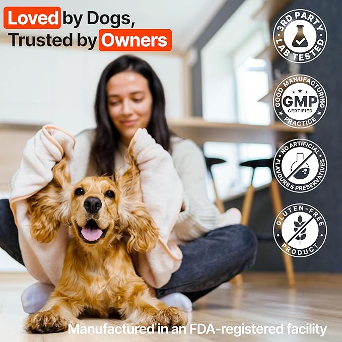 Dog Allergy Chews – Dog Allergy Relief, Itch Relief for Dogs – Anti Itch, Allergies & Immune Chews for Dogs with Omega 3 Fish Oil, Colostrum & Probiotics – 340 Count, Made in USA