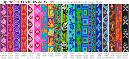 LupinePet Originals 3/4" Turtle Reef 10-14" Martingale Collar for Small Dogs