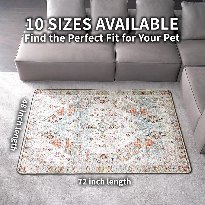 Washable Pee Pads for Dogs, Reusable Puppy Potty Training Pads, Ultra-Absorbent Thick Waterproof Leak-Proof Non-Slip Pads & Mat for Crate, Playpen, Floor, Whelping & Housebreaking , 2 Pack 48"x72"