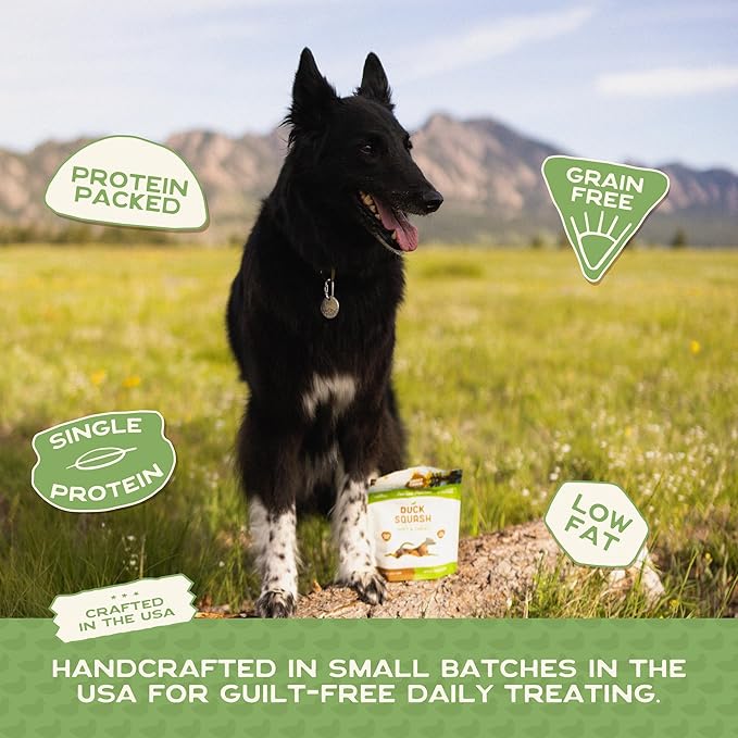 Smart Cookie All Natural Soft Dog Treats - Duck & Squash - Training Treats for Dogs with Allergies or Sensitive Stomachs - Grain Free Dog Treats, Chewy, Human-Grade, Made in USA - 5oz Bag