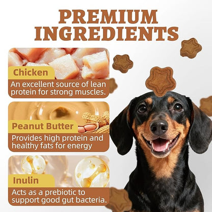 Just Try 15 OZ Dog Biscuits Peanut Butter Flavor Energy Boosting Immune Support Training Treats Healthy Dog Treats