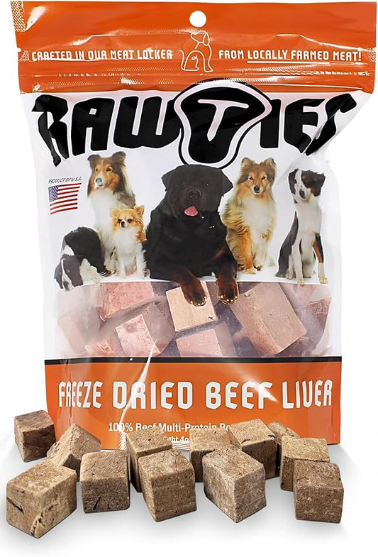 Premium Freeze-Dried Raw Beef Liver for Dogs – 100% USA-Sourced Raw Meat Dog Food – Grain-Free, No Fillers, High Protein Nutrition for Small & Large Breeds