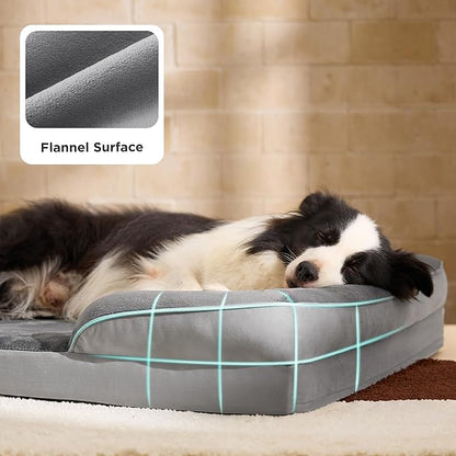 Bedsure Orthopedic Dog Beds Large Sized Dog - Washable Large Dog Cat Bed Waterproof, Comfort Dogs Couch Sofa with Washable Removable Cover, Pet Bed with Nonskid Bottom, Ember Clay, 35"
