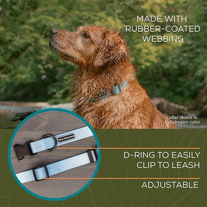 Wilderdog Waterproof Dog Collar - Repels Water & Dirt - Medium 13"-18" - Saltwater