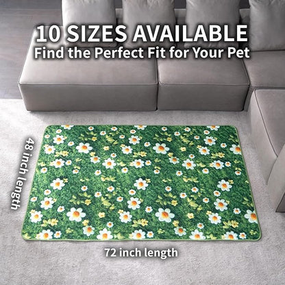 Washable Pee Pads for Dogs, Reusable Puppy Potty Training Pads, Ultra-Absorbent Thick Waterproof Leak-Proof Non-Slip Pads & Mat for Crate, Playpen, Floor, Whelping & Housebreaking , 2 Pack 48"x72"