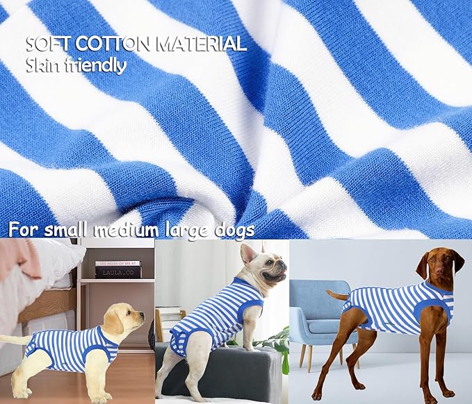 Dog Recovery Suit Post Surgery Shirt for Puppy,Small Female Male Wound Protective Suit,Blue XS