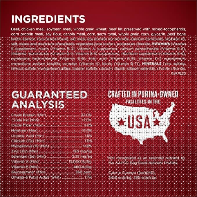 Purina ONE Natural High Protein Dry Dog Food Dry True Instinct with Real Beef and Salmon With Bone Broth and Added Vitamins, Minerals and Nutrients - 27.5 lb. Bag