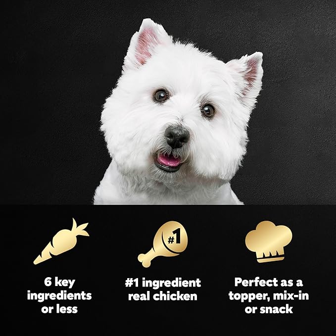 Cesar Simply Crafted Adult Wet Dog Food Toppers for Dry Food, Chicken, Duck, Purple Potatoes, Pumpkin, Green Beans & Brown Rice, 1.3 oz Tubs, 10 Count
