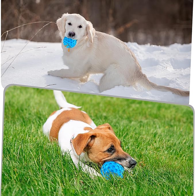 Squeaky Dog Toys for Aggressive Chewers, Indestructible Dog Balls for Aggressive Chewers, Squeaky Balls for Dogs, Interactive Toys for Large Dogs, Funny Heavy Duty Ball