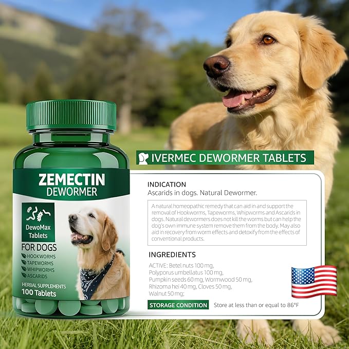 Zenectin Dewormer for Dogs, Digestive Cleanser, Broad Spectrum for All Wormer, Hookworms, Lung Worms, Pin Worms, Round Worms