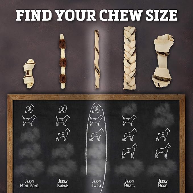 Buffalo Range Rawhide-Free Dog Treats – Natural Jerky Twists Made with Grass-Fed Buffalo – Hickory Smoked Flavor High Protein Chews for Dogs – Healthy Rawhide Alternative – 40 Count
