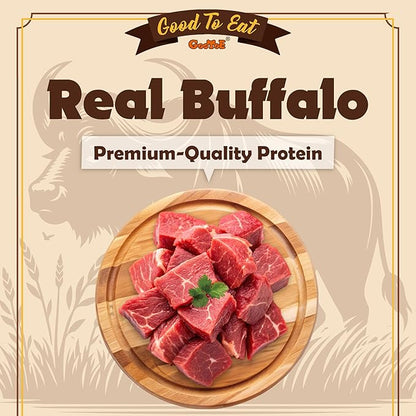 Gootoe Buffalo Dog Treats, Natural Low-Fat Chews for Training & Rewards, Limited Ingredient, Puppy Treats for Medium Dogs, Resealable Bag, Buffalo Bites Stick (Large), 8 oz