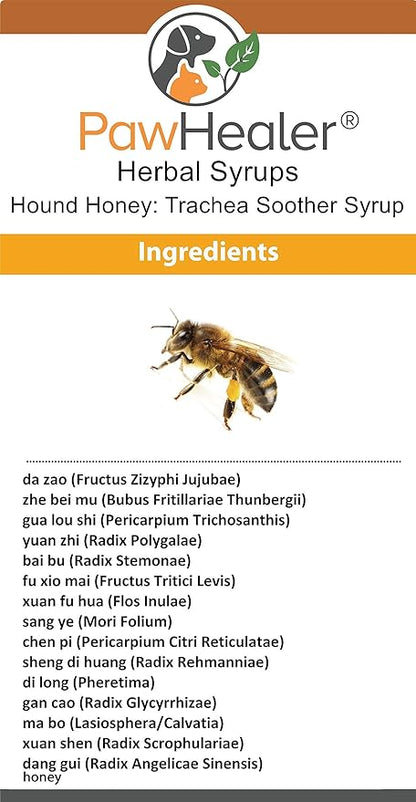 Trachea Soother Syrup 3PAK Hound Honey - Natural Herbal Remedy for Symptoms of Collapsed Trachea - Tastes Good - Easy to Administer (5 fl oz/ea) …