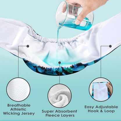 wegreeco Washable Male Dog Belly Band (Stylish Pattern)- Pack of 3 - Male Dog Belly Wrap, Dog Diapers Male (Abstract Geometrical Blue, X-Large)